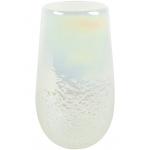 High Vase Ivy Vulcan Pearl White transparante hoge glazen vaas 18x30 cm